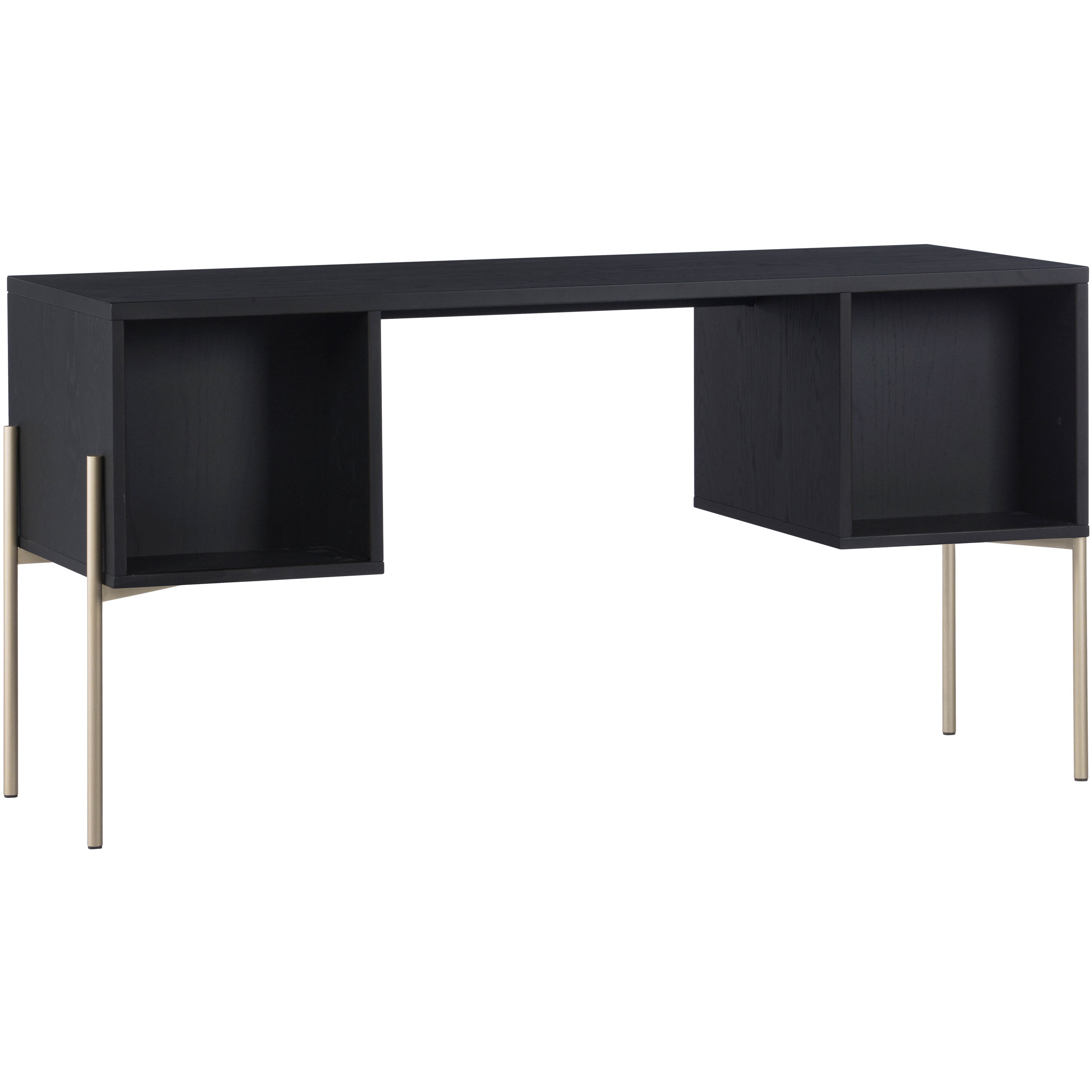 Avida 61 X 24 inch Gold / Black/Natural Desk